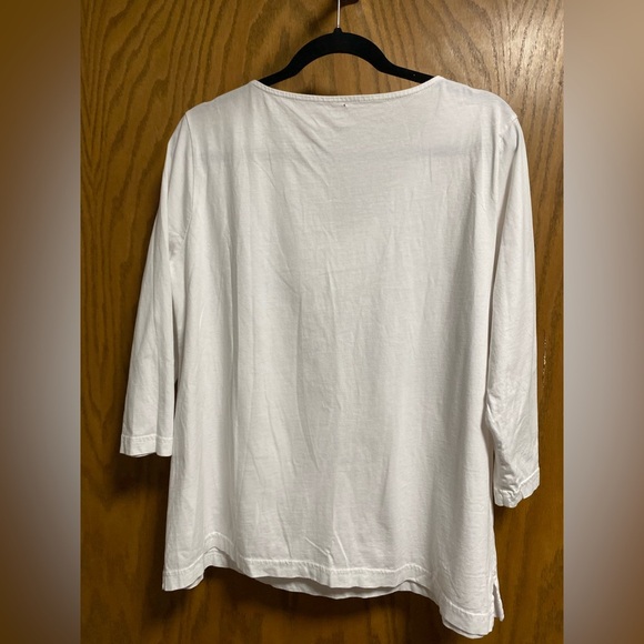 TALBOTS 100% COTTON EMBELLISHED TUNIC - SIZE 1X - FLAW SEE LAST PHOTO - Picture 7 of 7